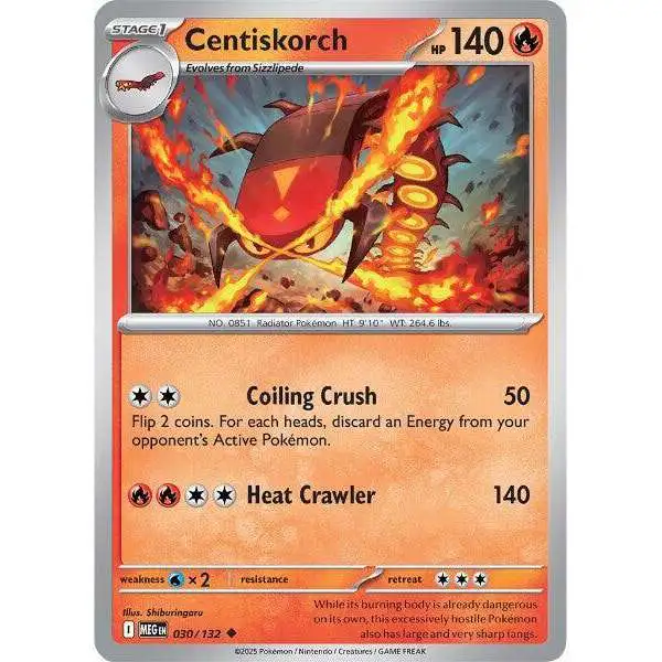 Pokemon Trading Card Game ME01: Mega Evolution Uncommon Centiskorch #30