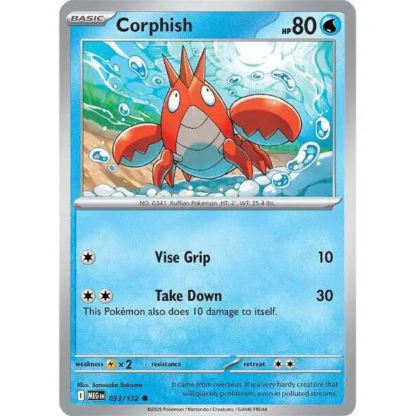 Pokemon Trading Card Game ME01: Mega Evolution Common Corphish #33