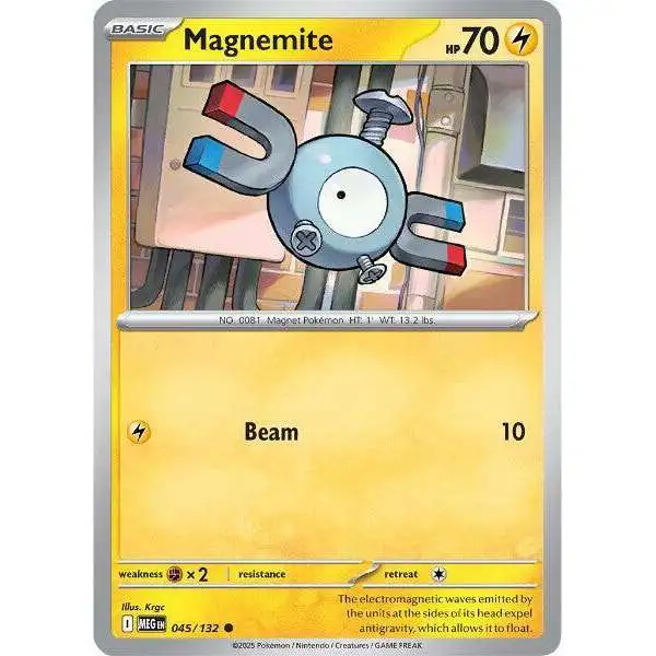 Pokemon Trading Card Game ME01: Mega Evolution Common Magnemite #45