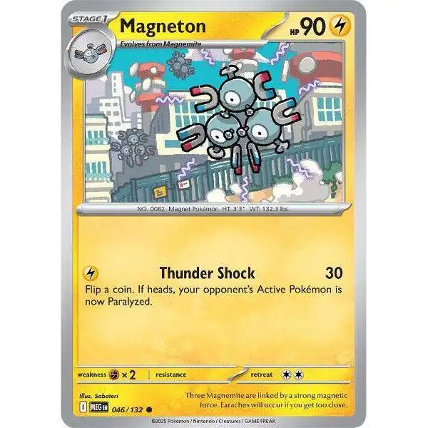 Pokemon Trading Card Game ME01: Mega Evolution Common Magneton #46
