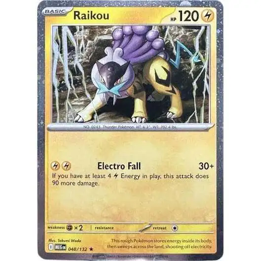Pokemon Trading Card Game ME01: Mega Evolution Cosmos Holo Raikou #48 [cosmo holo ]