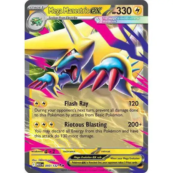 Pokemon Trading Card Game ME01: Mega Evolution Double Rare Mega Manectric ex #50