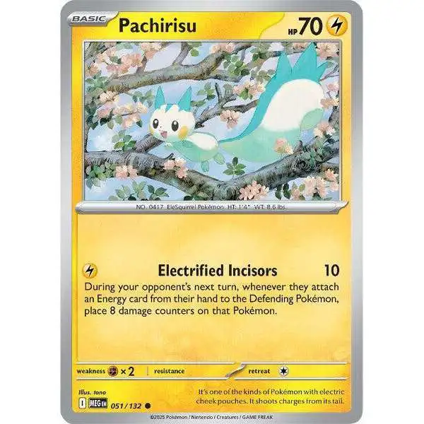 Pokemon Trading Card Game ME01: Mega Evolution Common Pachirisu #51