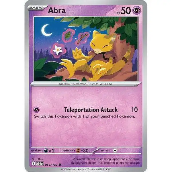 Pokemon Trading Card Game ME01: Mega Evolution Common Abra #54