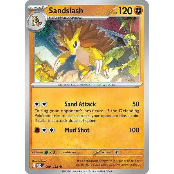 Pokemon Trading Card Game ME01: Mega Evolution Common Sandslash #69