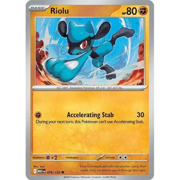 Pokemon Trading Card Game ME01: Mega Evolution Common Riolu #76