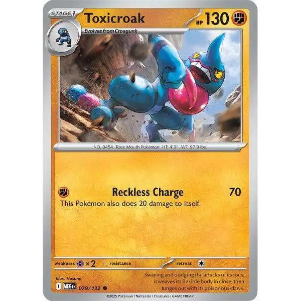 Pokemon Trading Card Game ME01: Mega Evolution Common Toxicroak #79
