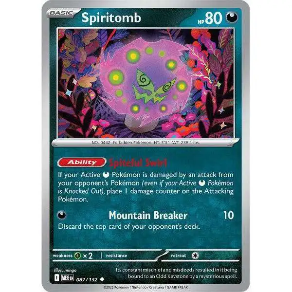 Pokemon Trading Card Game ME01: Mega Evolution Uncommon Spiritomb #87