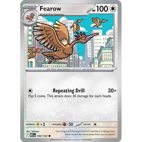 Pokemon Trading Card Game ME01: Mega Evolution Common Fearow #103