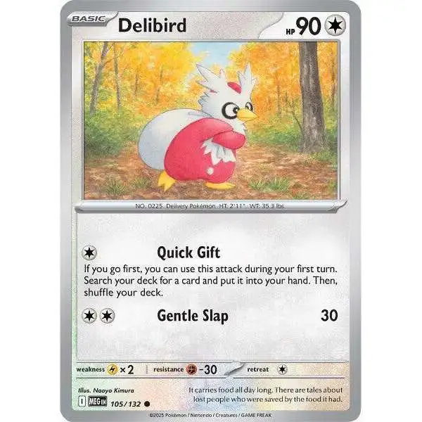 Pokemon Trading Card Game ME01: Mega Evolution Common Delibird #105