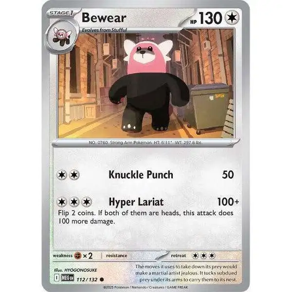 Pokemon Trading Card Game ME01: Mega Evolution Common Bewear #112