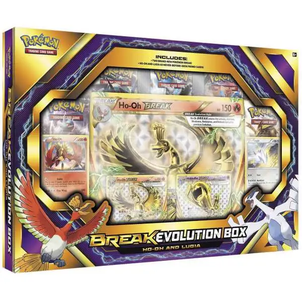 Pokemon XY BREAKthrough Ho-Oh & Lugia BREAK Evolution Box [5 Booster Packs, 4 Promo Cards & Oversize Card!]