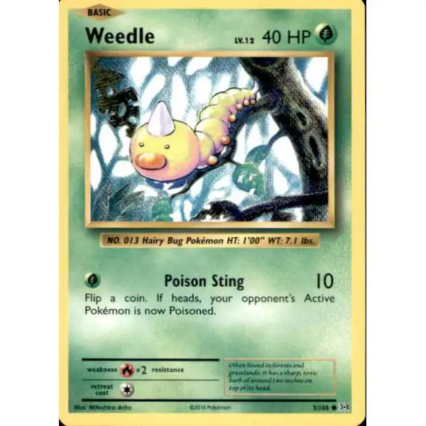 Pokemon X & Y Evolutions Common Weedle #5