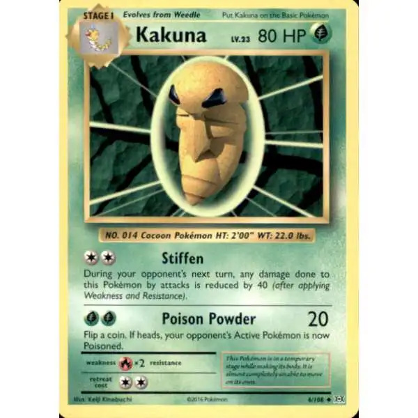 Pokemon X & Y Evolutions Uncommon Kakuna #6