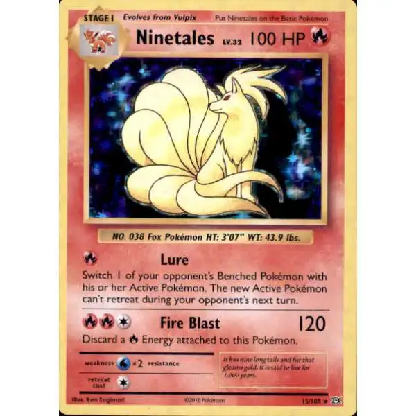 Pokemon X & Y Evolutions Holo Rare Ninetales #15