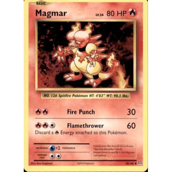 Pokemon X & Y Evolutions Uncommon Magmar #20