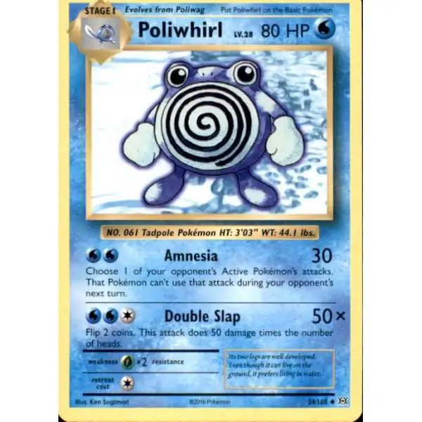 Pokemon X & Y Evolutions Uncommon Poliwhirl #24