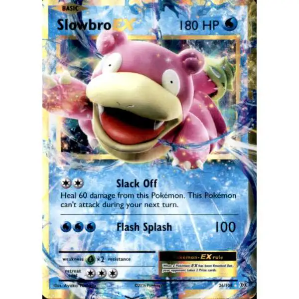 Pokemon X & Y Evolutions Ultra Rare Slowbro EX #26 [Lightly Played]