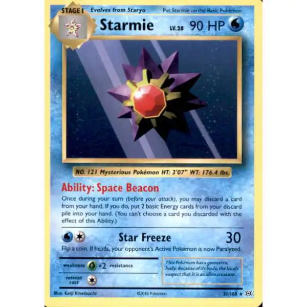 Pokemon X & Y Evolutions Rare Starmie #31