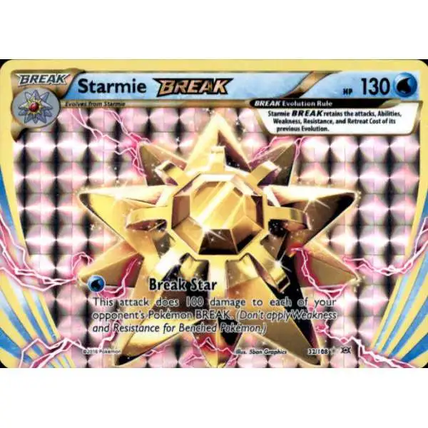 starmie break pokemon card value - 32/108 Ultra Rare Holo (Dont apply Weakness and Resistance for Benched Pokémon.) Weakness None None Resistance None None Rule Starmie BREAK Holo 32/108 Rare