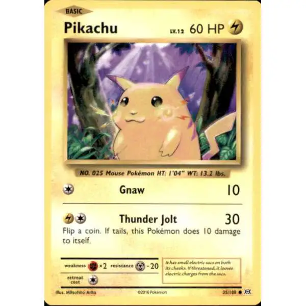 Pokemon X & Y Evolutions Common Pikachu #35