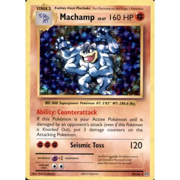 Pokemon X & Y Evolutions Reverse Holo Machamp #59