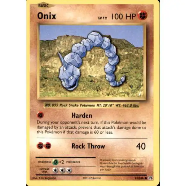 Pokemon X & Y Evolutions Common Onix #61