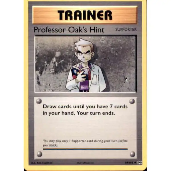 Pokemon X & Y Evolutions Uncommon Professor Oak's Hint #84