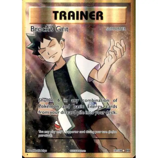 Pokemon X & Y Evolutions Ultra Rare Brock's Grit #107