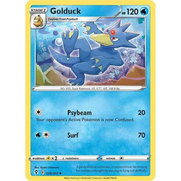 Pokemon Trading Card Game Sword & Shield Evolving Skies Uncommon Golduck #25