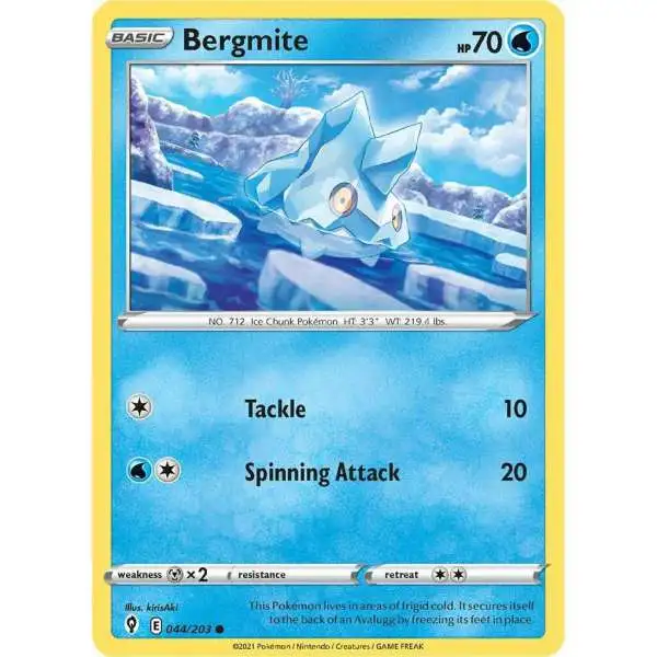 Pokemon Trading Card Game Sword & Shield Evolving Skies Common Bergmite #44