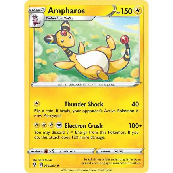 Pokemon Trading Card Game Sword & Shield Evolving Skies Rare Ampharos #56