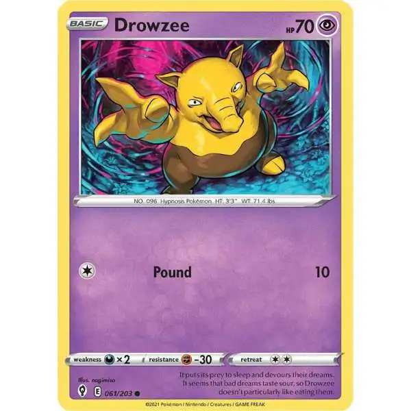 Pokemon Trading Card Game Sword & Shield Evolving Skies Common Drowzee #61