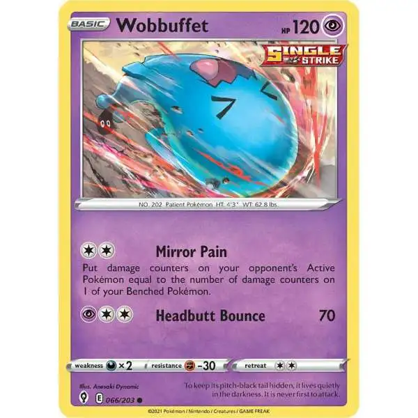 Pokemon Trading Card Game Sword & Shield Evolving Skies Common Wobbuffet #66