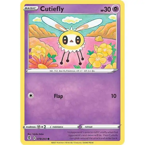 Pokemon Trading Card Game Sword & Shield Evolving Skies Common Cutiefly #78