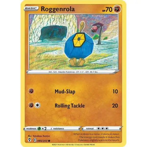 Pokemon Trading Card Game Sword & Shield Evolving Skies Common Roggenrola #86