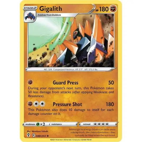 Pokemon Trading Card Game Sword & Shield Evolving Skies Rare Gigalith #88