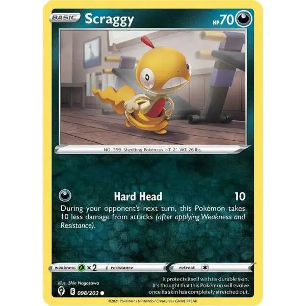 Pokemon Trading Card Game Sword & Shield Evolving Skies Common Scraggy #98