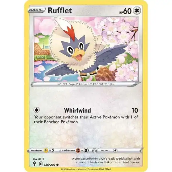 Pokemon Trading Card Game Sword & Shield Evolving Skies Common Rufflet #136