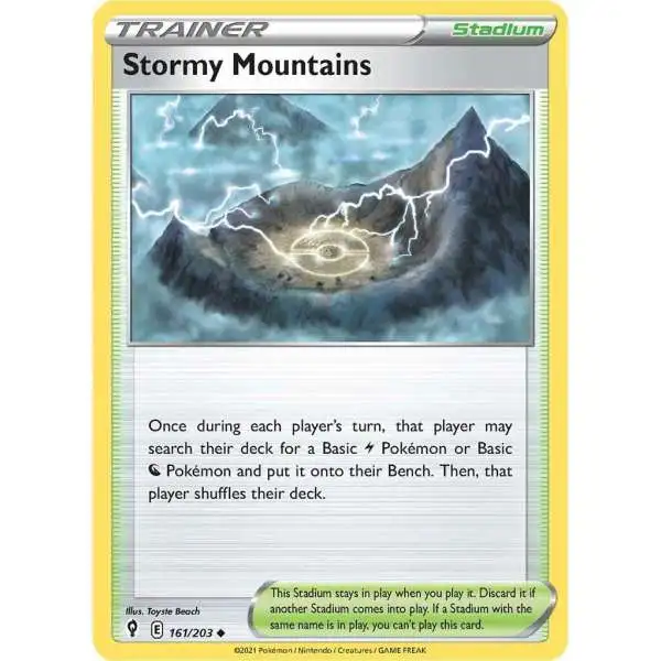 Pokemon Trading Card Game Sword & Shield Evolving Skies Uncommon Stormy Mountains #161