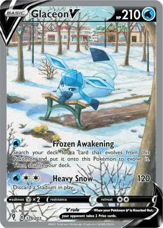 Pokemon Trading Card Game Sword & Shield Evolving Skies Ultra Rare Glaceon V #175 [Alternate Art]