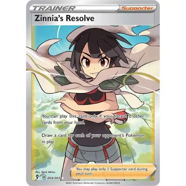Pokemon Trading Card Game Sword & Shield Evolving Skies Ultra Rare Zinnia's Resolve #203