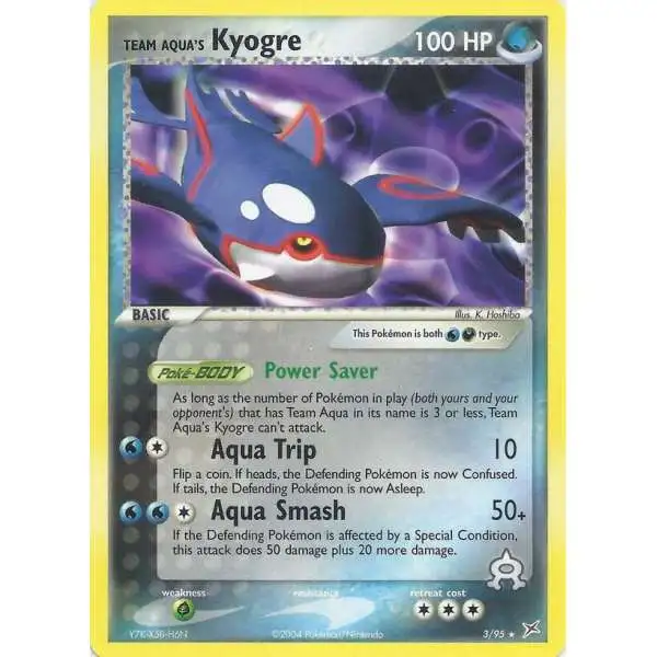 Pokemon EX Team Magma vs Team Aqua Rare Team Aqua's Kyogre #3 [Deck Exclusive] [Heavily Played]