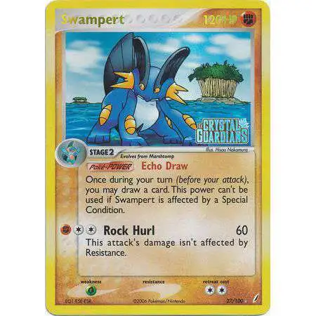 Pokemon EX Crystal Guardians Reverse Holo Swampert #27
