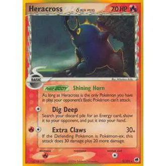 Pokemon EX Dragon Frontiers Holo Rare Heracross (Delta Species) #3 [Lightly Played]