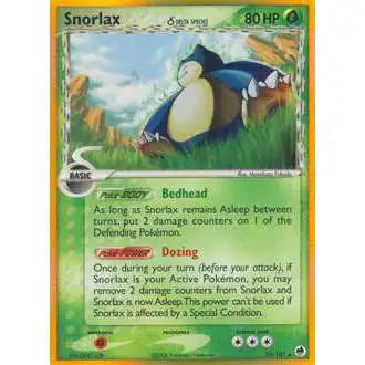 Pokemon EX Dragon Frontiers Holo Rare Snorlax (Delta Species) #10 [Damaged]