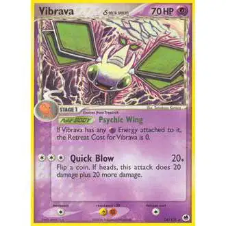 Pokemon EX Dragon Frontiers Rare Vibrava (Delta Species) #24 [Lightly Played]