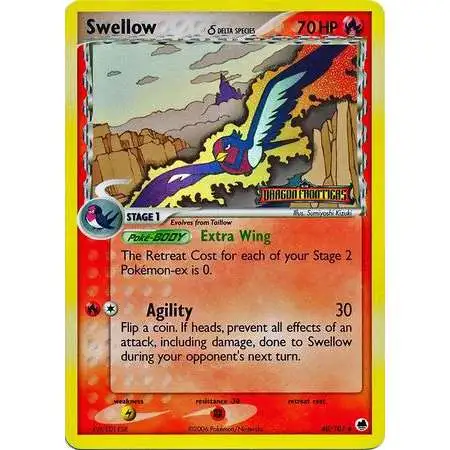 Pokemon EX Dragon Frontiers Reverse Holo Swellow (Delta Species) #40