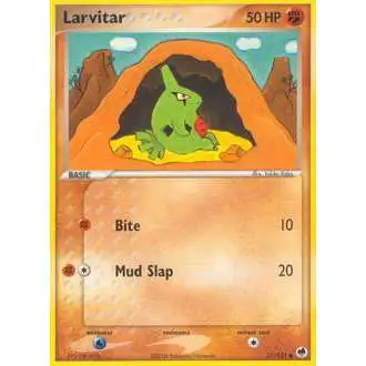 Pokemon EX Dragon Frontiers Common Larvitar #51 [Lightly Played]