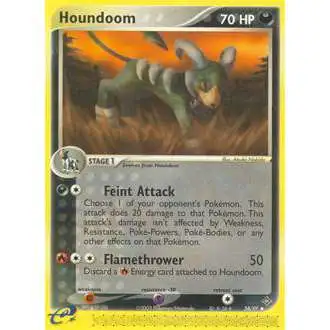 Pokemon Trading Card Game EX Dragon Uncommon Houndoom #34 [Reverse Holo] [Lightly Played]